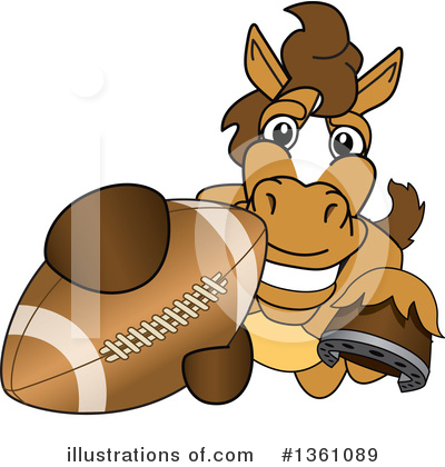Royalty-Free (RF) Stallion School Mascot Clipart Illustration by Mascot Junction - Stock Sample #1361089