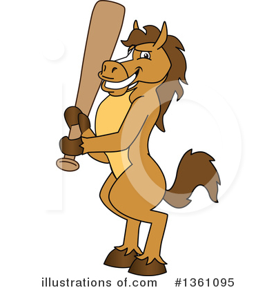 Royalty-Free (RF) Stallion School Mascot Clipart Illustration by Mascot Junction - Stock Sample #1361095