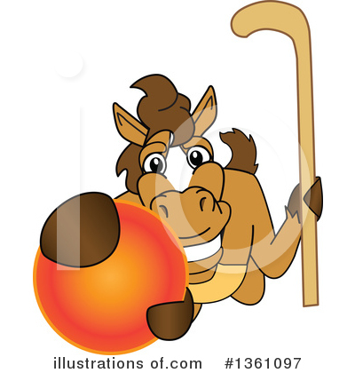 Royalty-Free (RF) Stallion School Mascot Clipart Illustration by Mascot Junction - Stock Sample #1361097