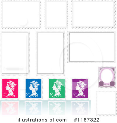 Royalty-Free (RF) Stamps Clipart Illustration by dero - Stock Sample #1187322