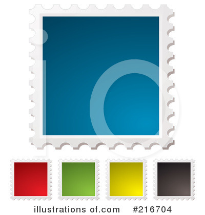 Royalty-Free (RF) Stamps Clipart Illustration by michaeltravers - Stock Sample #216704