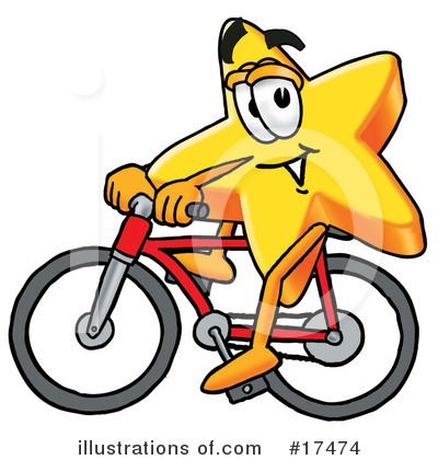 Bicyclist Clipart #17474 by Mascot Junction