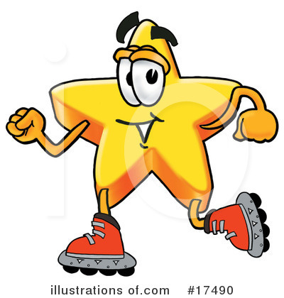 Roller Blades Clipart #17490 by Mascot Junction