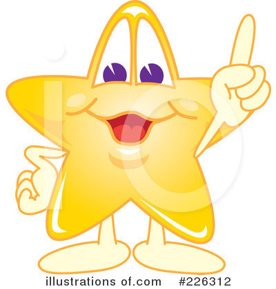 Royalty-Free (RF) Star Mascot Clipart Illustration by Mascot Junction - Stock Sample #226312
