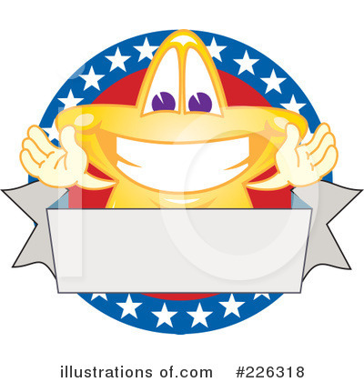 Royalty-Free (RF) Star Mascot Clipart Illustration by Mascot Junction - Stock Sample #226318