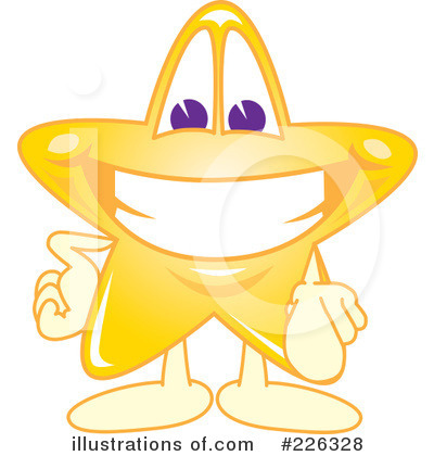 Royalty-Free (RF) Star Mascot Clipart Illustration by Mascot Junction - Stock Sample #226328