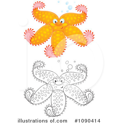 Royalty-Free (RF) Starfish Clipart Illustration by Alex Bannykh - Stock Sample #1090414