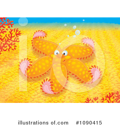 Royalty-Free (RF) Starfish Clipart Illustration by Alex Bannykh - Stock Sample #1090415