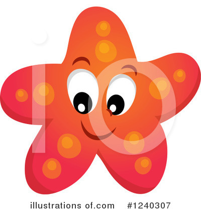 Royalty-Free (RF) Starfish Clipart Illustration by visekart - Stock Sample #1240307