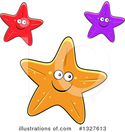 Royalty-Free (RF) Starfish Clipart Illustration by Vector Tradition SM - Stock Sample #1327613