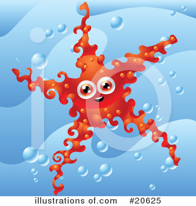 Royalty-Free (RF) Starfish Clipart Illustration by Tonis Pan - Stock Sample #20625