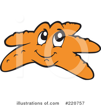 Royalty-Free (RF) Starfish Clipart Illustration by visekart - Stock Sample #220757