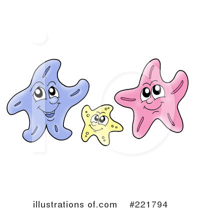 Royalty-Free (RF) Starfish Clipart Illustration by visekart - Stock Sample #221794