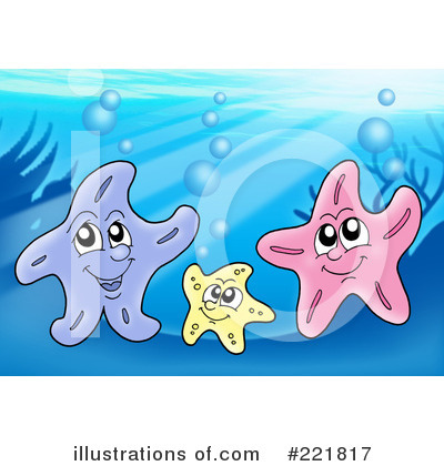 Royalty-Free (RF) Starfish Clipart Illustration by visekart - Stock Sample #221817