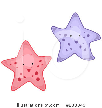 Royalty-Free (RF) Starfish Clipart Illustration by BNP Design Studio - Stock Sample #230043