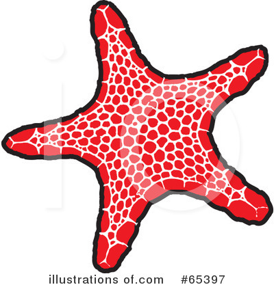 Royalty-Free (RF) Starfish Clipart Illustration by Dennis Holmes Designs - Stock Sample #65397