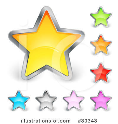 Royalty-Free (RF) Stars Clipart Illustration by beboy - Stock Sample #30343