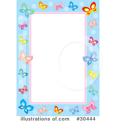 Butterfly Frame Clipart #30444 by Alex Bannykh