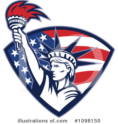 Royalty-Free (RF) Statue Of Liberty Clipart Illustration by patrimonio - Stock Sample #1098150