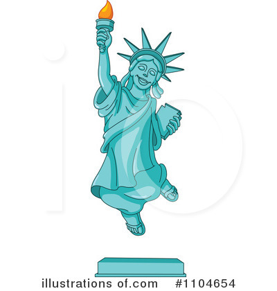 Royalty-Free (RF) Statue Of Liberty Clipart Illustration by yayayoyo - Stock Sample #1104654