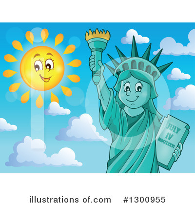 Royalty-Free (RF) Statue Of Liberty Clipart Illustration by visekart - Stock Sample #1300955