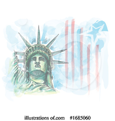 American Flag Clipart #1685060 by Domenico Condello