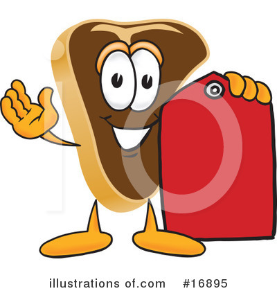 Steak Character Clipart #16895 by Mascot Junction