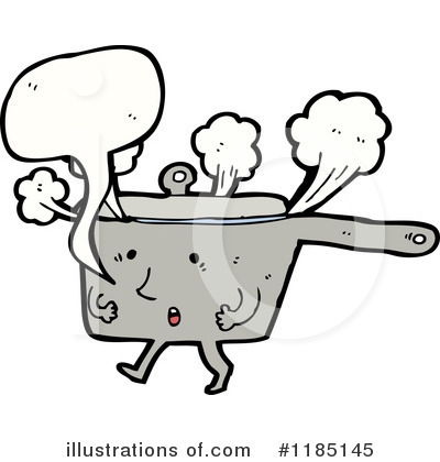 Royalty-Free (RF) Steaming Pot Clipart Illustration by lineartestpilot - Stock Sample #1185145