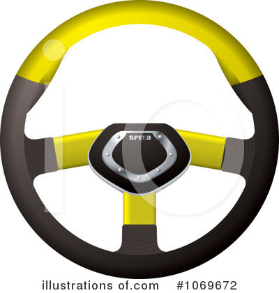 Royalty-Free (RF) Steering Wheel Clipart Illustration by michaeltravers - Stock Sample #1069672