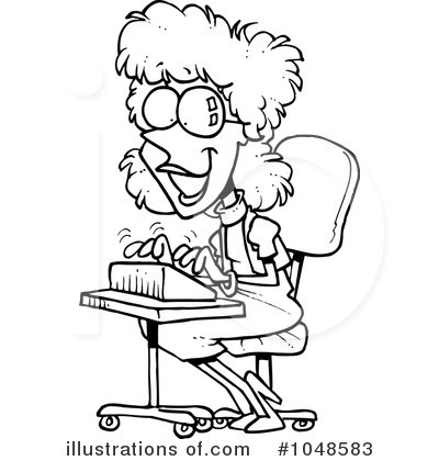 Royalty-Free (RF) Stenographer Clipart Illustration by toonaday - Stock Sample #1048583