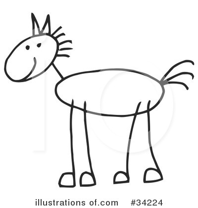 Stick Horse Clipart #34224 by C Charley-Franzwa