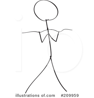 Royalty-Free (RF) Stick Fitness Clipart Illustration by Clipart Girl - Stock Sample #209959
