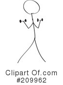 Stick Fitness Clipart #209962 by Clipart Girl