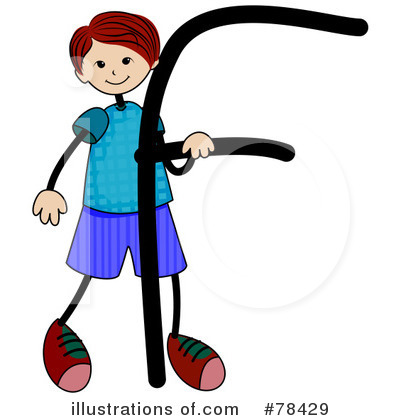 Royalty-Free (RF) Stick Kid Alphabet Clipart Illustration by BNP Design Studio - Stock Sample #78429