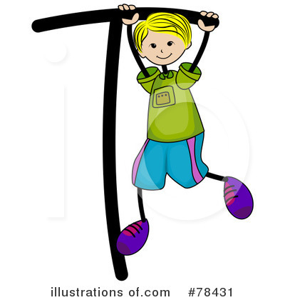 Stick Kid Alphabet Clipart #78431 by BNP Design Studio