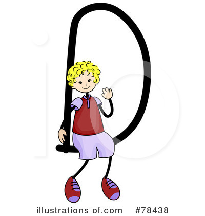 Royalty-Free (RF) Stick Kid Alphabet Clipart Illustration by BNP Design Studio - Stock Sample #78438