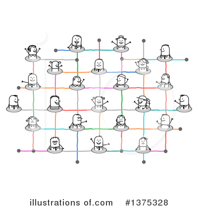 Royalty-Free (RF) Stick Man Clipart Illustration by NL shop - Stock Sample #1375328