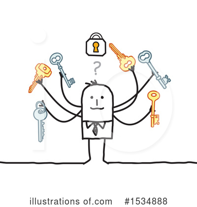 Royalty-Free (RF) Stick Man Clipart Illustration by NL shop - Stock Sample #1534888