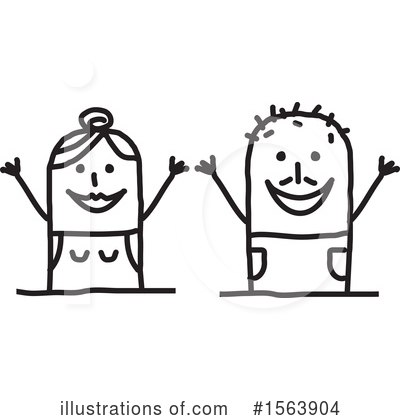Royalty-Free (RF) Stick People Clipart Illustration by NL shop - Stock Sample #1563904
