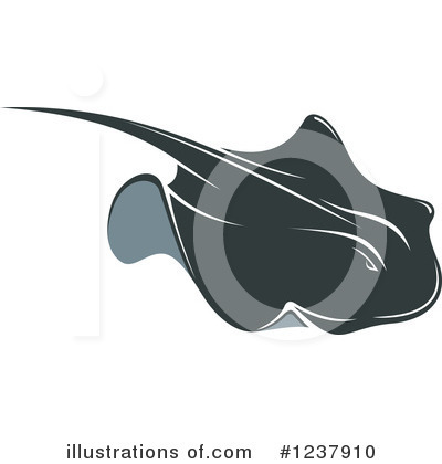 Royalty-Free (RF) Stingray Clipart Illustration by Vector Tradition SM - Stock Sample #1237910