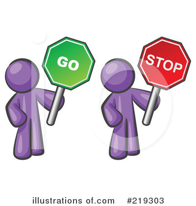Royalty-Free (RF) Stop Sign Clipart Illustration by Leo Blanchette - Stock Sample #219303