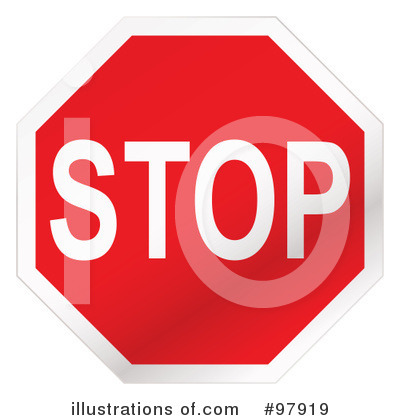Royalty-Free (RF) Stop Sign Clipart Illustration by michaeltravers - Stock Sample #97919