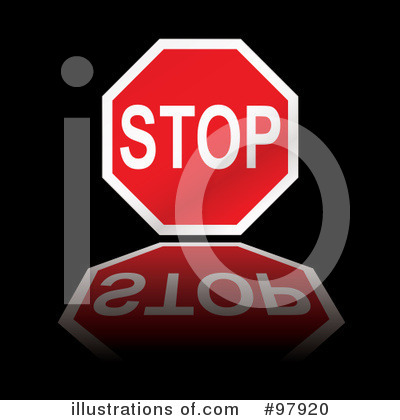 Royalty-Free (RF) Stop Sign Clipart Illustration by michaeltravers - Stock Sample #97920