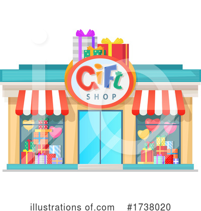 Shops Clipart #1738020 by Vector Tradition SM