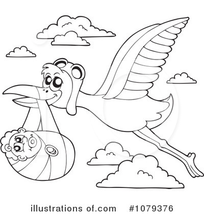 Royalty-Free (RF) Stork Clipart Illustration by visekart - Stock Sample #1079376