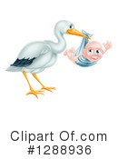 Stork Clipart #1288936 by AtStockIllustration