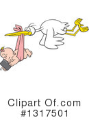 Stork Clipart #1317501 by Johnny Sajem