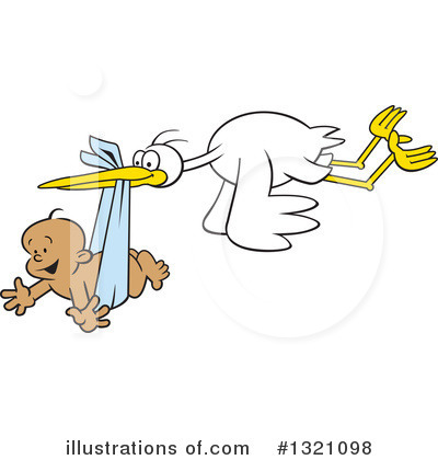 Stork Clipart #1321098 by Johnny Sajem