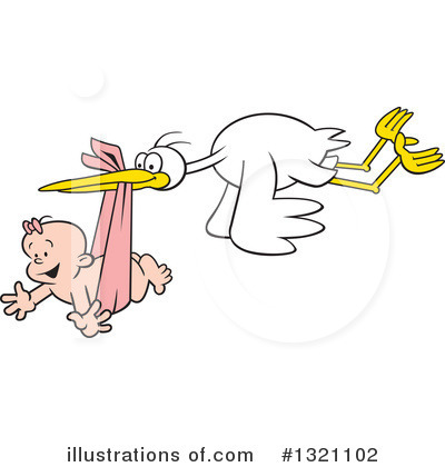Stork Clipart #1321102 by Johnny Sajem