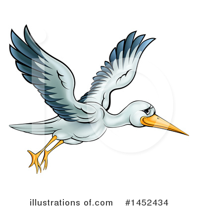 Stork Clipart #1452434 by AtStockIllustration